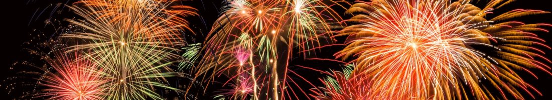fireworks at night